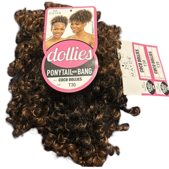 Mayde Beauty Drawstring Ponytail and Bang COCO DOLLIES  NWT - Picture 6 of 6